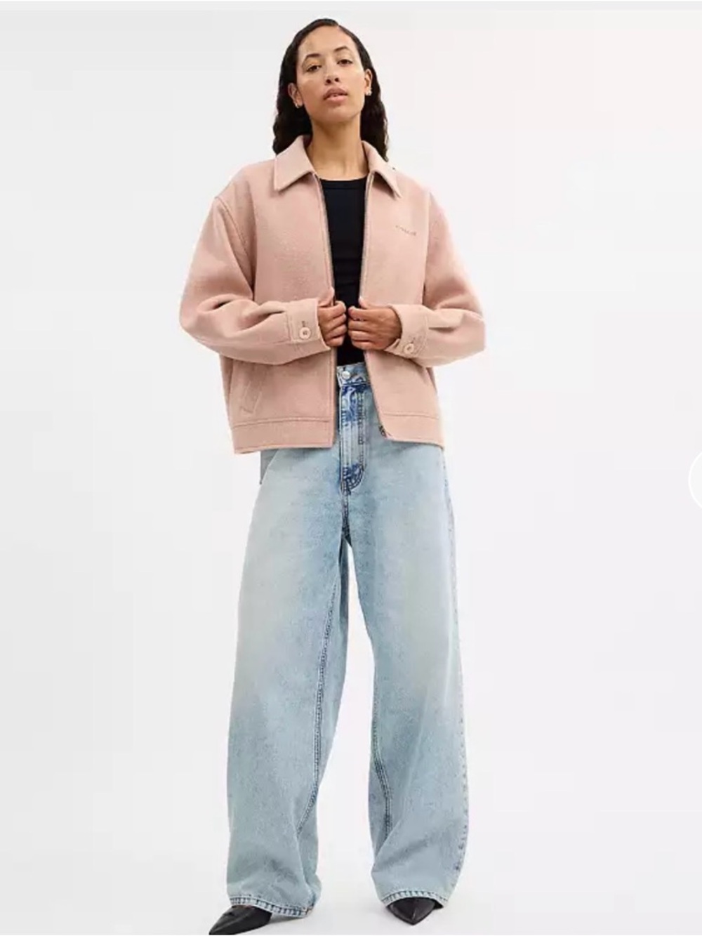 Coach Zip Front Wool Jacket - Picture 2 of 4